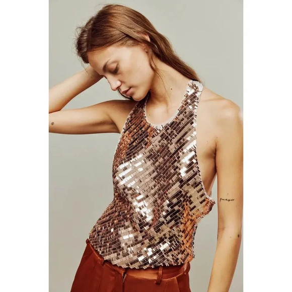 Free People Disco Fever Cami Top NWOT Size Small - Picture 5 of 6